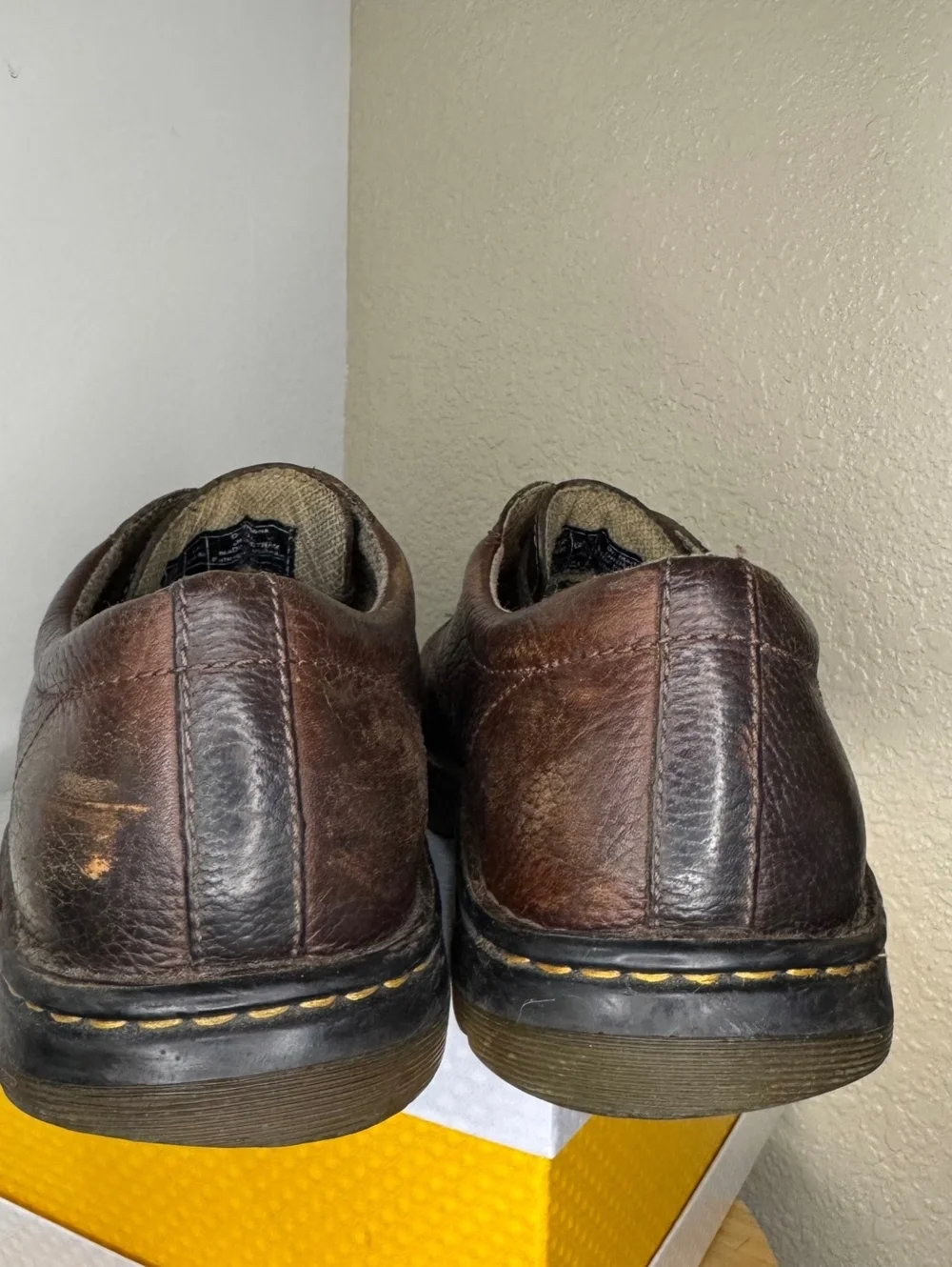 Dr. Martens 3 Eye Oxford Shoes Men’s 13 Brown Leather Distressed Y2K Punk Grunge
